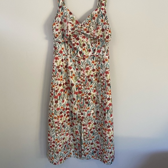 LOST + WANDER floral summer slit dress M - Picture 2 of 10